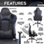 Fauteuil de jeu ergonomique Techni Sport XL, bleu