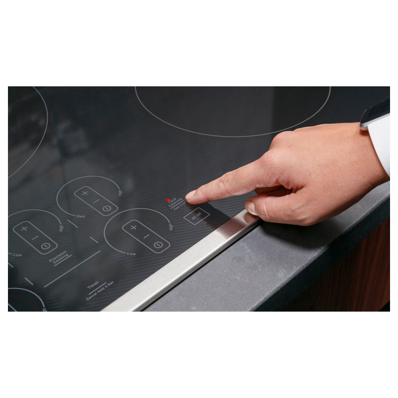 36" Induction Cooktop with 5 Elements, Black/Stainless Steel