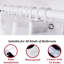Ensemble de rideau de douche + crochets
