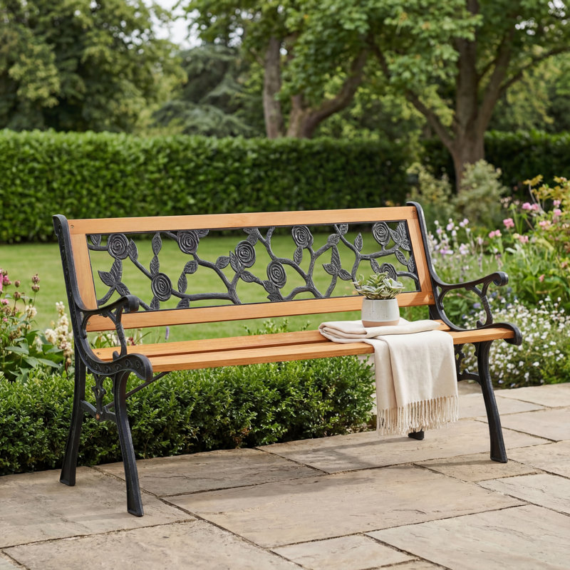 Banc d'extérieur en métal 49,5 po