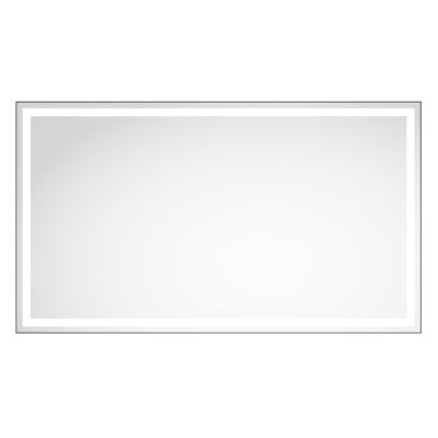 Miroir de salle de bain 84 po x 48 po à DEL. Brouillard, 3 températures de couleur, contrôle continu de la luminosité, cadre en aluminium 84 x 48 po, fonctions de brouillard, lumières, intensité variable, aluminium