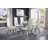 Dining Table,Dining room table,Kitchen table with Double steel hexagonal base