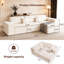 Canapé modulaire de 94 po sans os, modulaire en forme de L avec 5 coussins inclus, aucun assemblage requis-1356255956-1346264946-1346264948