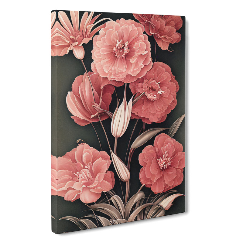 Uplifting Flowers - Wall Art, 76cm H x 50cm W x 3cm D, Wrapped Canvas, No Matte