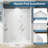 36" D X 60" W X 80" H 4-Piece Shower Wall Panel Surround Kit in Carrara White, Quick Install and Trimmable, 3/16" (5mm) Thick.