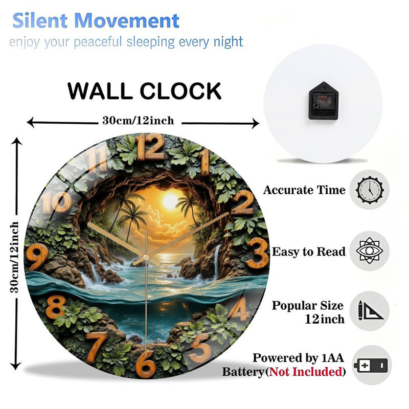 Horloge murale 12 po