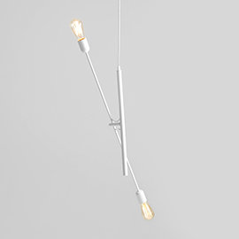 Allegra 2 - Light White Unique/Statement Pendant, White