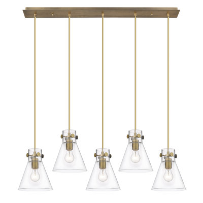 Luminaire suspendu conique à 5 lumières Amrith