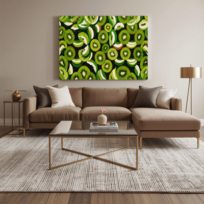 Art mural sur toile vert kiwi