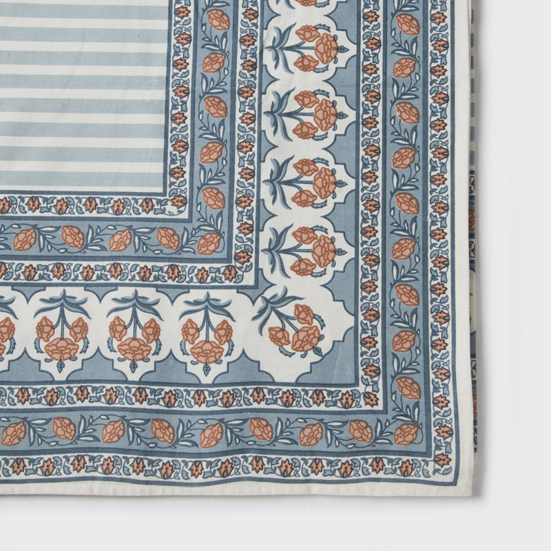 Nappe 56 po x 88 po Gulshan  , Rectangular 56" x 88", Blue