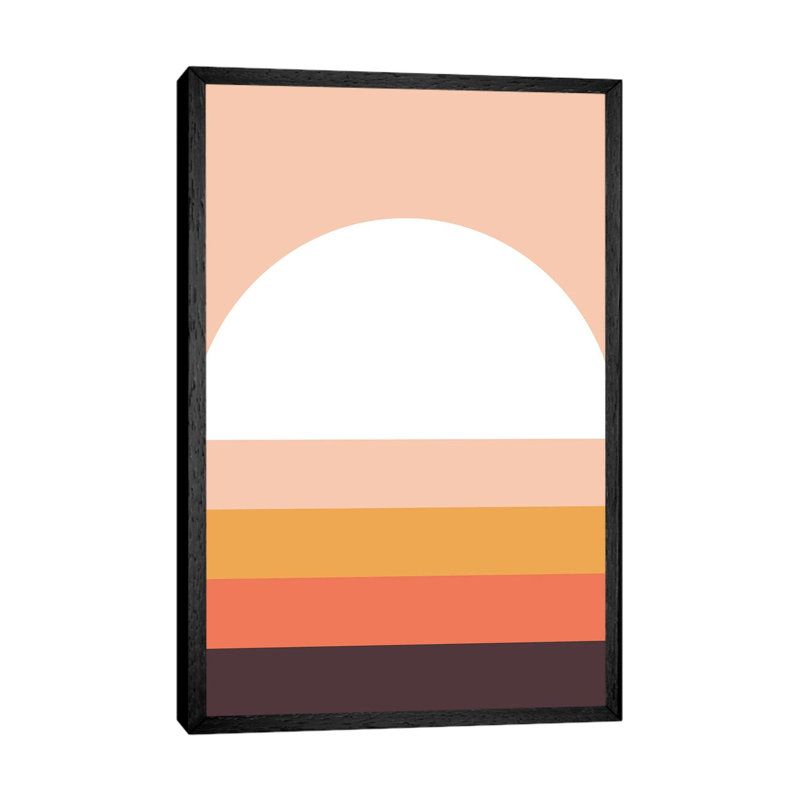 Single Picture Frame Print on Canvas, Black Framed, 101.6 cm H x 66.04 cm W, White/Corn/Tan