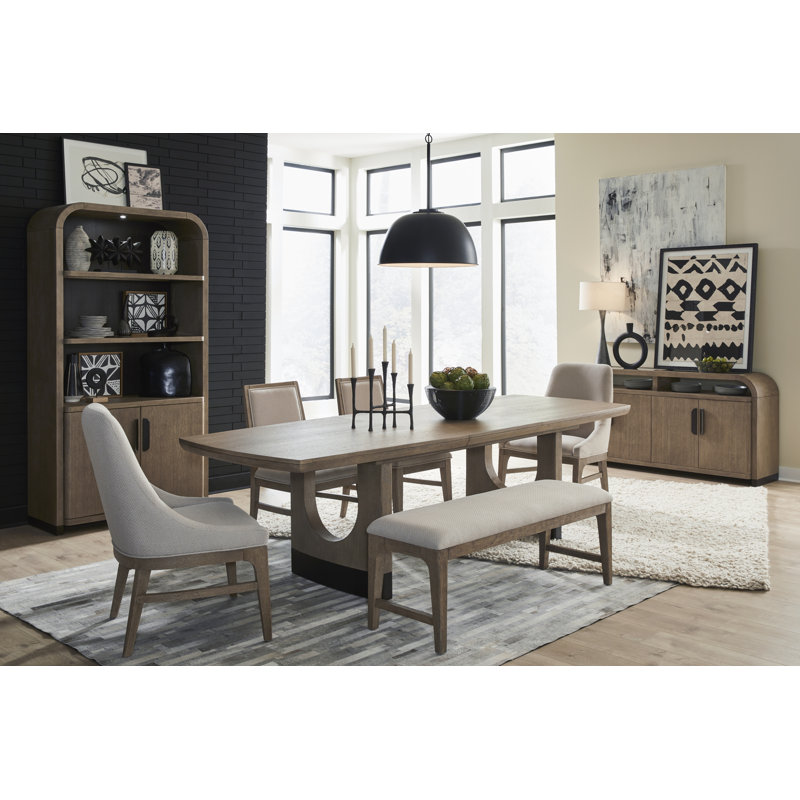 Upholstered Backless Bench With U-Shaped Legs