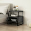 Aires Modern Bedside Table | 45 x 40 x 50 cm | Drop Door Cabinet with Metal Frame-1957490333