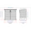 Remise à déchets horizontale en plastique l 4 pi 3 po x P 2 pi 5 po-51219928
