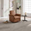 Fauteuil d'appoint pivotant avec base en bois