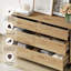 Commode 2 en 1 avec 9 tiroirs, commode moderne avec tablette réglable et base en métal, organisateurs de placard et armoire de rangement pour chambre à coucher-1383150671