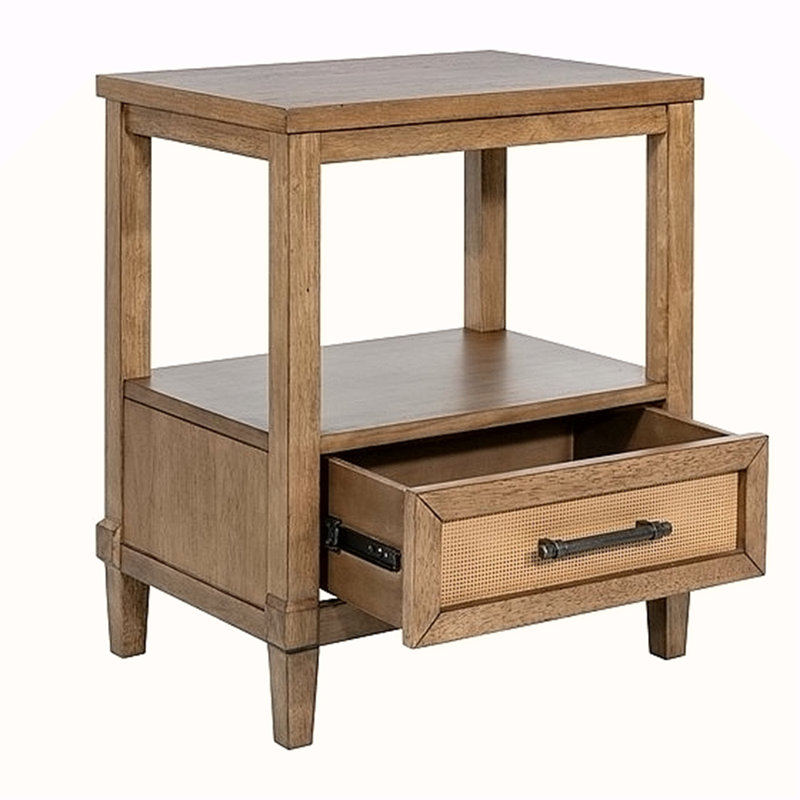 Woven Cane Nightstand