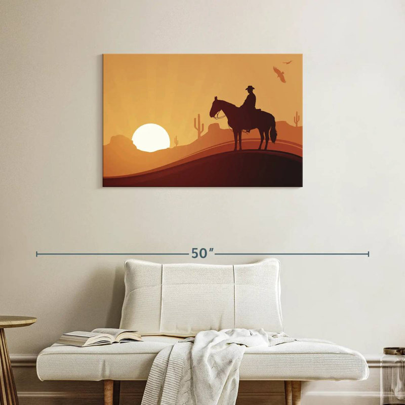 Lelar Desert Cowboy, 24" H x 36" W