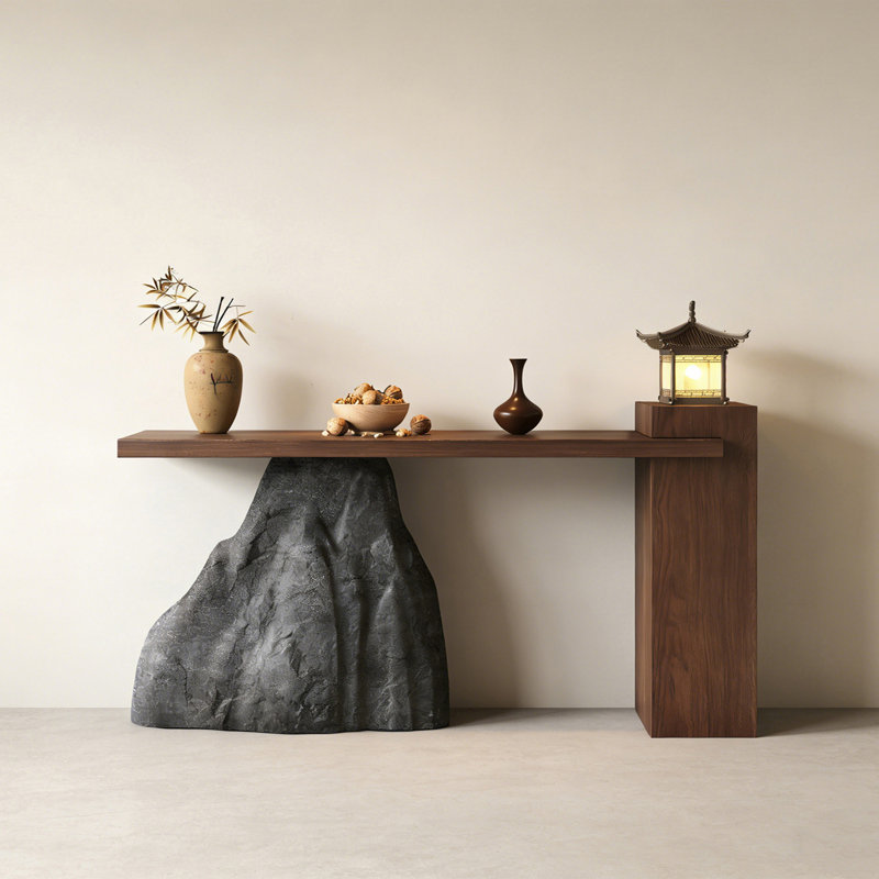 Console Retro Minimalist Art Design, H 35,43 po x l 70,87 po x P 11,81 po
