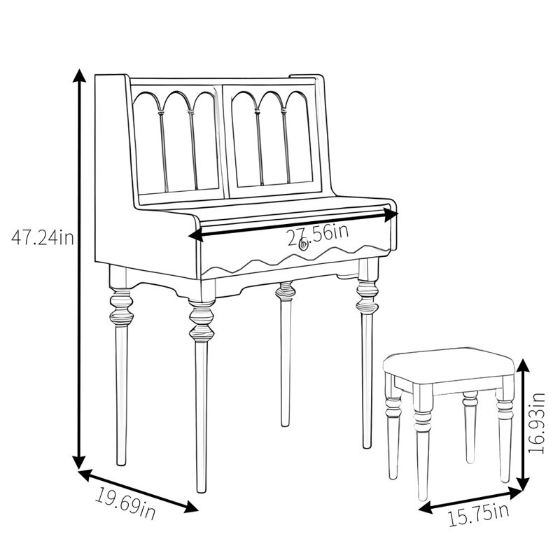 Vintage Classic Fashion Dressing Table
