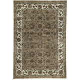 Mountain King Wool Oriental Area Rug in Gray/Ivory