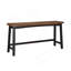 Ensemble de 4 tabourets à hauteur de comptoir, table et tabouret de comptoir transitionnels, meubles en bois d'hévéa noir et brun-1617711118