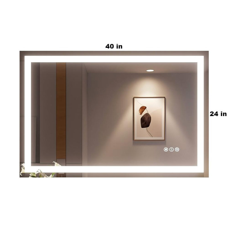 Miroir de salle de bain Devonnte, 40 po x 24 po