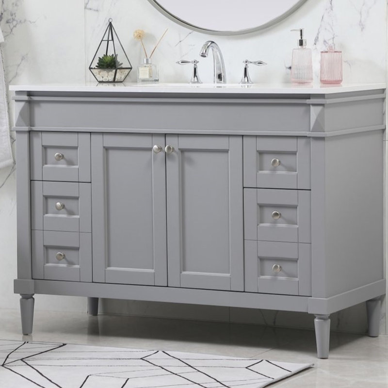 Ensemble de meuble-lavabo simple 48 po Readington, Gris