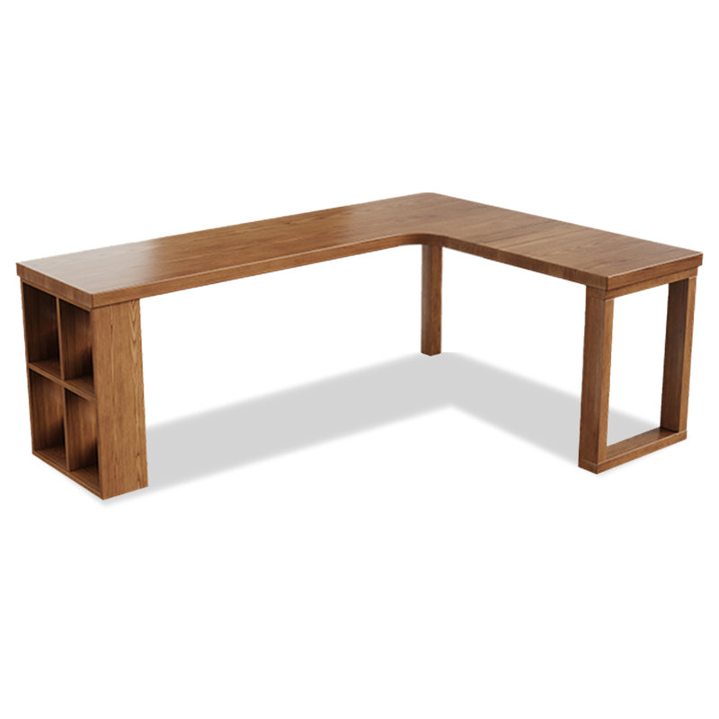 L-Shaped Solid Wood Solid Wood Writing Desk, 29.53"H x 62.99"W x 47.24"D
