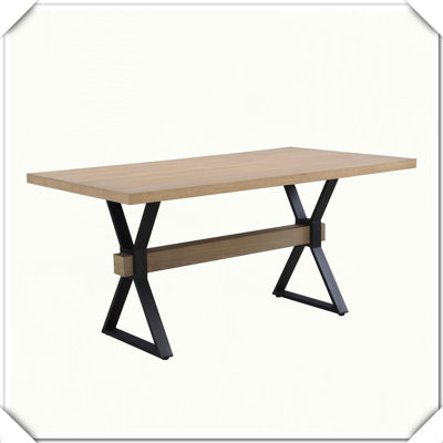 X-Shaped Legs Dining Table Sturdy Durable Stylish Practical