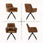 Chaises de salle à manger pivotantes en similicuir Mid-Century -625983790