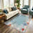 Coastal Seashell and Coral Border Nautical Area Rug in Light Blue-497870477