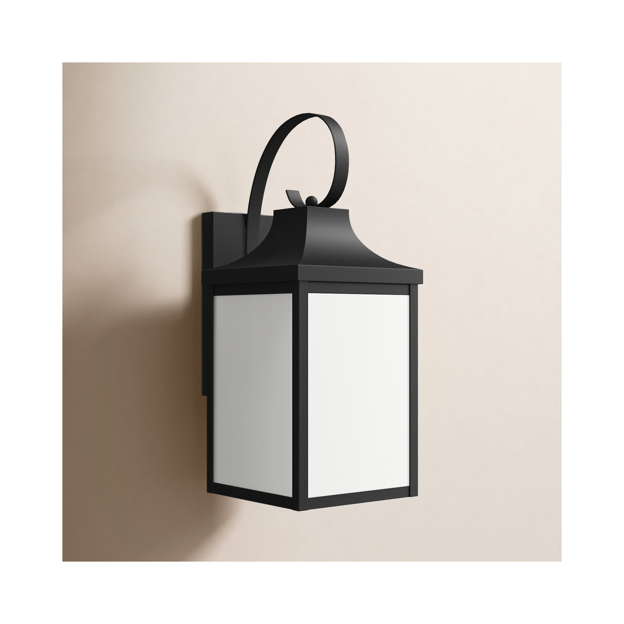 Single Light Outdoor Aluminum Wall Light, No, Textured Black, 22'' H x 9.75'' W x 8.5'' D