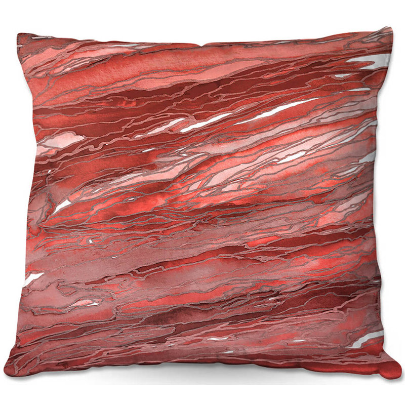 Reversible Throw Pillow, 20" x 20", Rust/Red