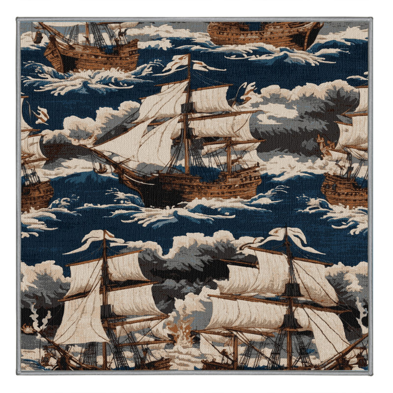  Tapis nautique lavable, Rond 6 pi
