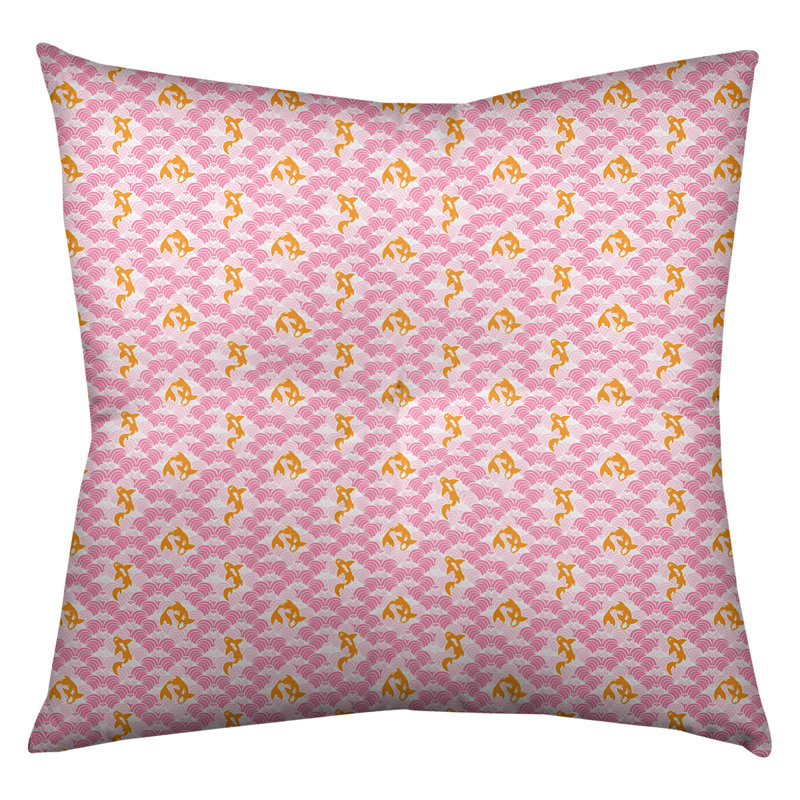 Coussin de sol Katelyn Elizabeth Koi, 30 x 30, Rose
