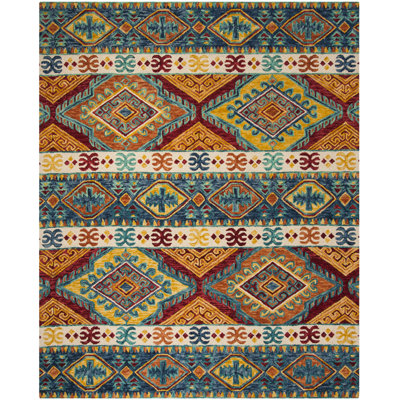 Vahakn Hand Tufted Wool Southwestern Rug