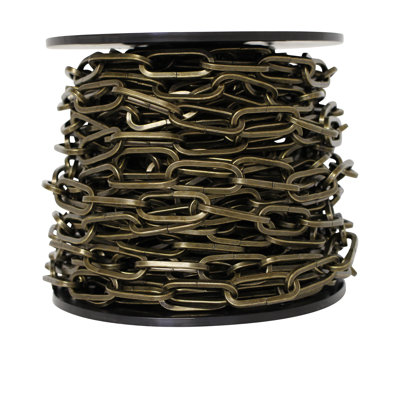 Flat Decorative Steel Twist Rope Link Fixture Chain or Chain Break 82 Feet