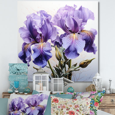 Mauve iris, splendeur réaliste - Art mural iris
