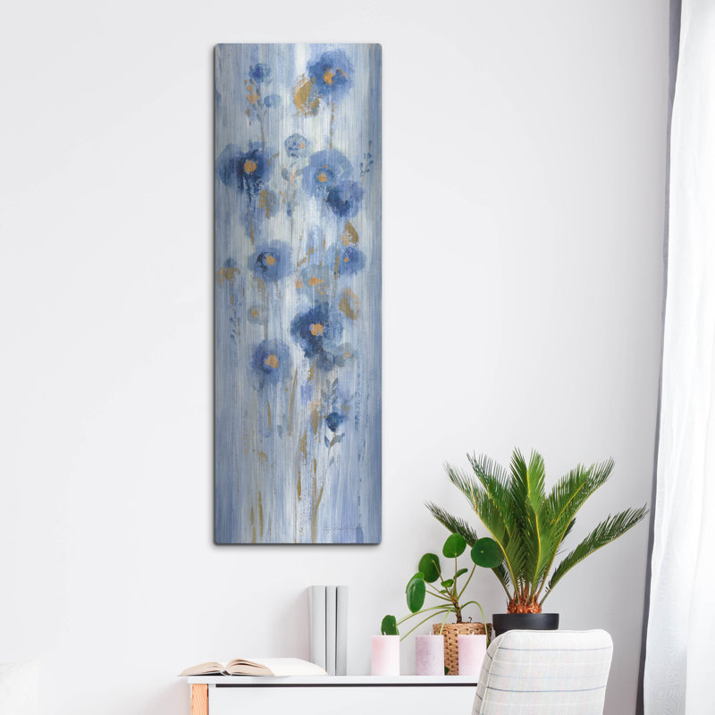  «Seaside Flowers I» par Silvia Vassileva, art mural en métal, 12 po x 36 po, H 48 po x l 16 po