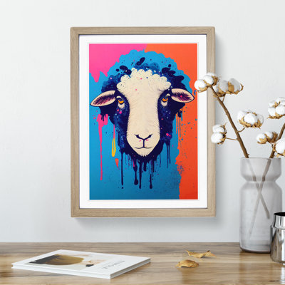 Splashed Sheep No.1 - Framed Print