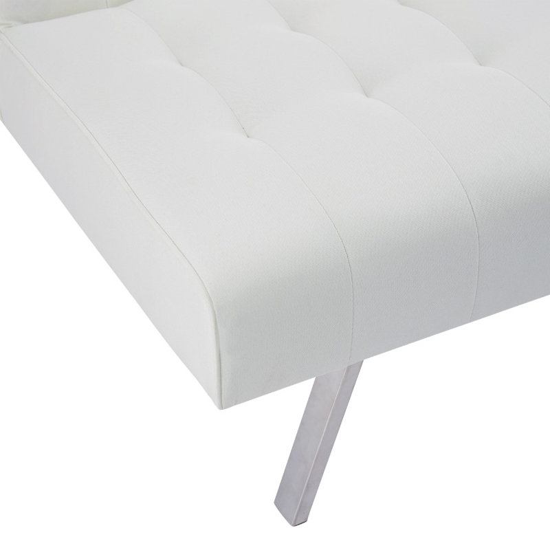 Canapé-lit futon simple 32,67 po Cnut, canapé-lit en similicuir, canapé-lit futon convertible avec pieds en métal