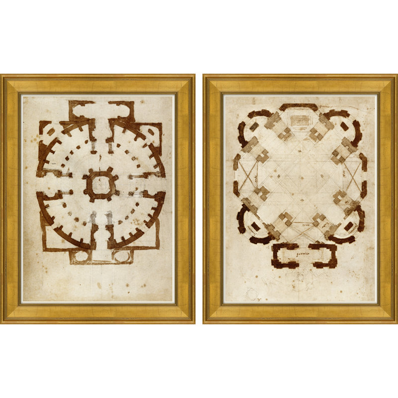 Tratteggiare I & II Framed