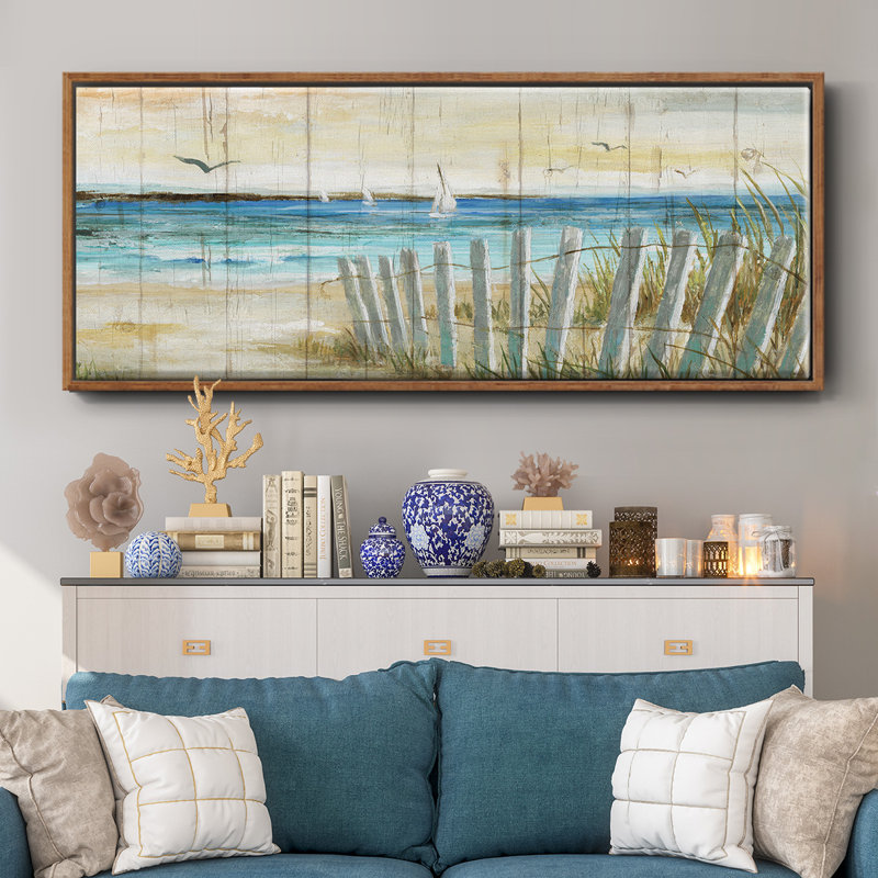 Coastal Causeway - toile encadrée, H 12 po x l 30 po