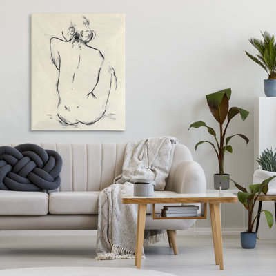 Nude Sitting Study Canvas, design by Chloe Elliot