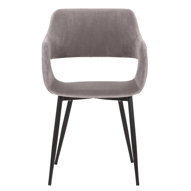 45.72cm H Polyester Blend Upholstered Armchair in Grey, Grey