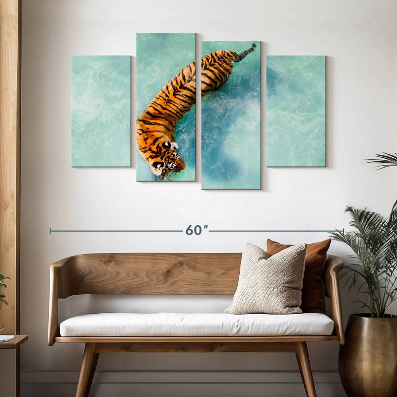 Brampt Pool Tiger, 32"H x 52"W