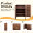 4-Tier Storage Shoe Cabinet with Louvered Doors-1887661101