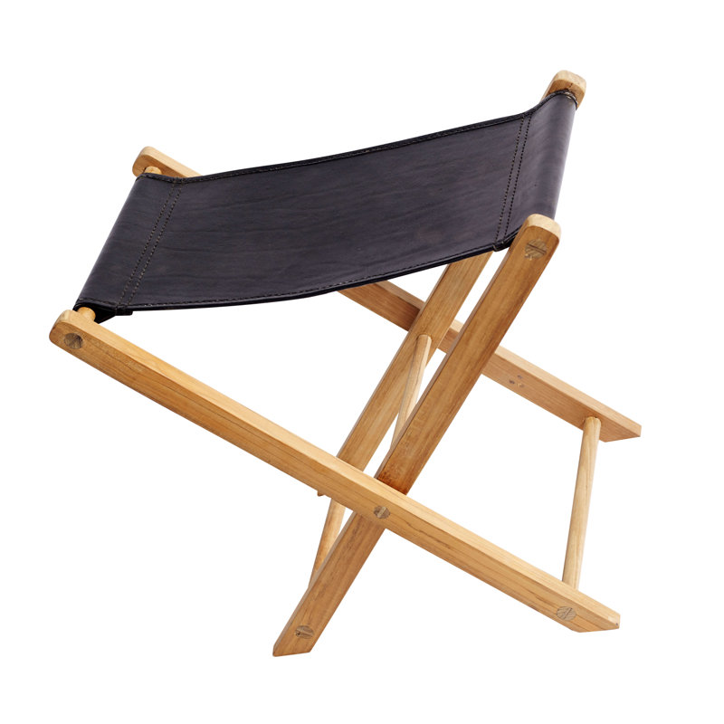 Tabouret en bois massif, Noir