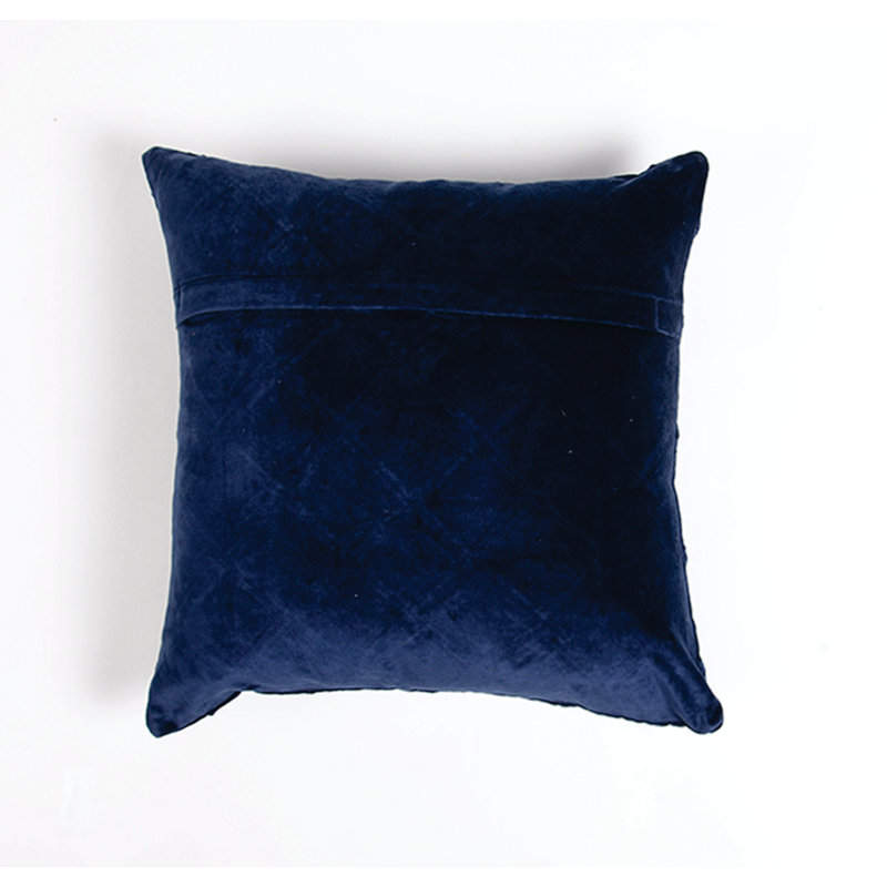 Velours embossé bleu marine